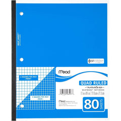 Mead Notebook, Wireless, 1 Subject, Quad Ruled, 8-1/2
