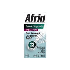 Afrin Severe Congestion Nasal Spray, Maximum Strength + Menthol, 0.5 fl oz