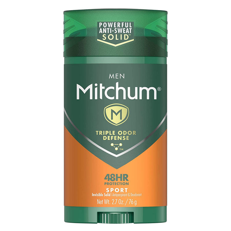 Mitchum Deodorant Stick, Triple Odor Defense Invisible Solid, 48HR Protection - 2.7 oz