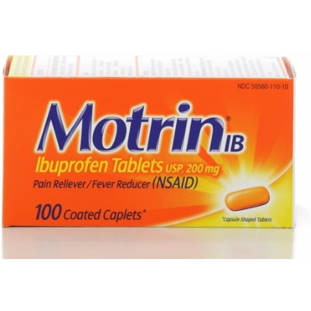 Motrin IB, Ibuprofen 200mg, 100 Caplets