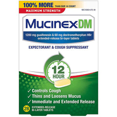 Mucinex DM Maximum Strength 12 Hour Tablets, 28 Extended Release Tablets