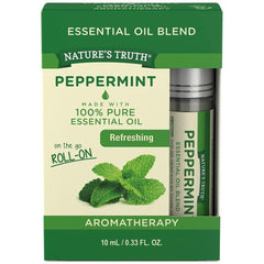 Nature's Truth Essential Oil Roll-On Blend, Peppermint, 0.33 Fluid Ounce