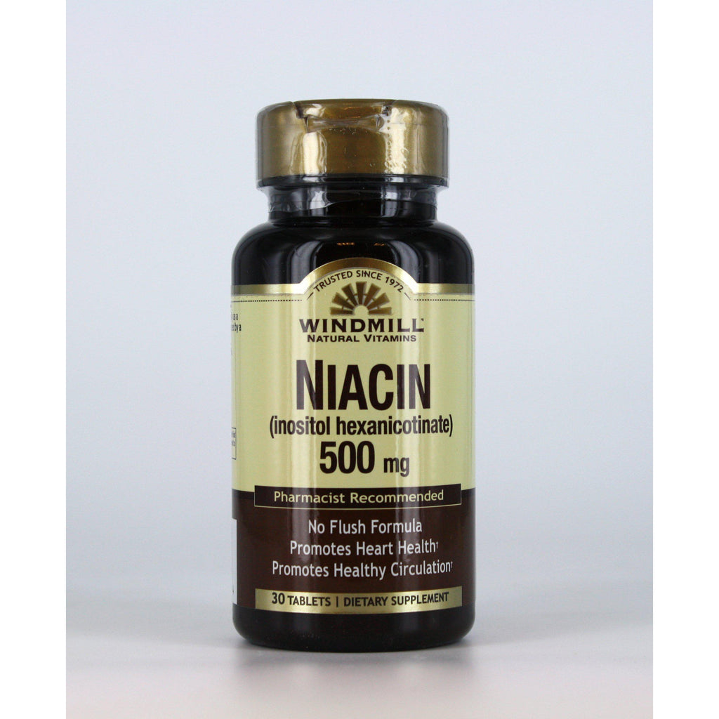 Windmill No Flush Niacin 500 mg - 30 tablets