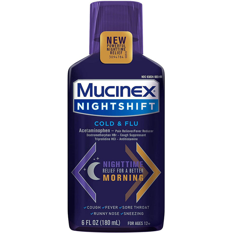 MUCINEX Nightshift Cold & Flu Liquid 6 fl. oz.