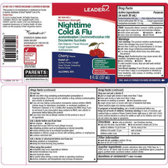 Leader Nighttime Cold & Flu Relief, 237 mL in One Bottle (Cherry Flavor)