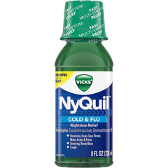 Vicks NyQuil Cold & Flu Nighttime Relief Liquid - 8 oz