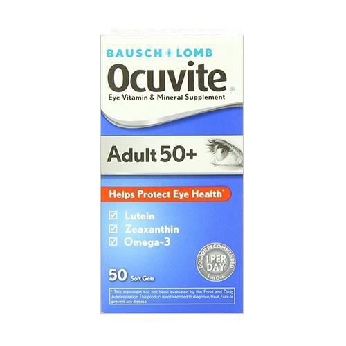 Ocuvite Adult 50 Plus Eye Vitamin And Mineral Supplement, Soft Gels, 50 Softgels