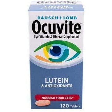 Bausch + Lomb Ocuvite Vitamin & Mineral Supplement Tablets with Lutein, 120 Count