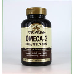 Windmill Omega III EPA & DHA Fish Oil 1000 mg - 90 softgels