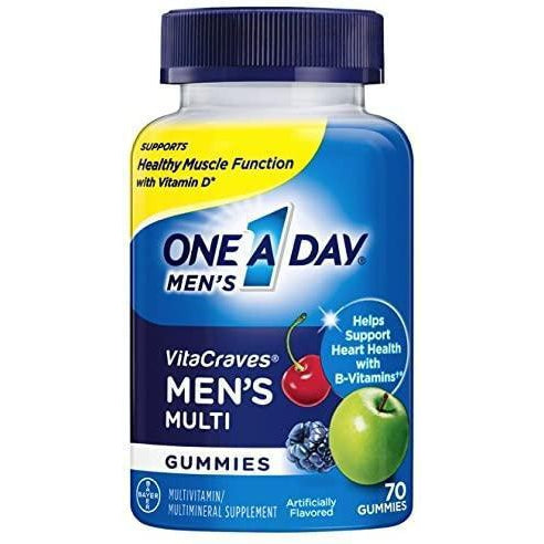 One A Day Men‚Äôs VitaCraves Multivitamin Gummies, 80 gummies