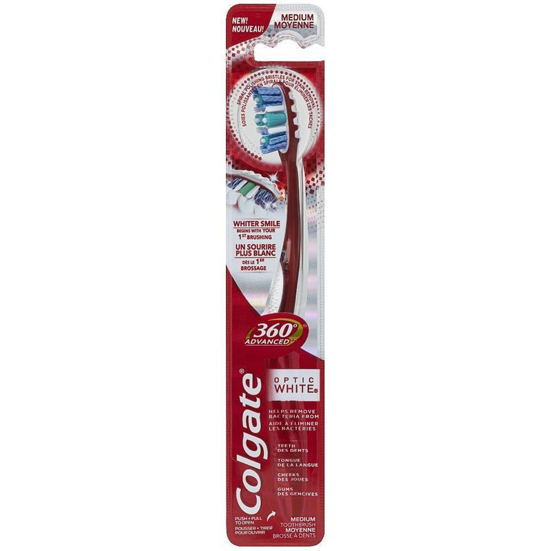 Colgate 360 Advanced Optic White Medium Toothbrush - 1 count