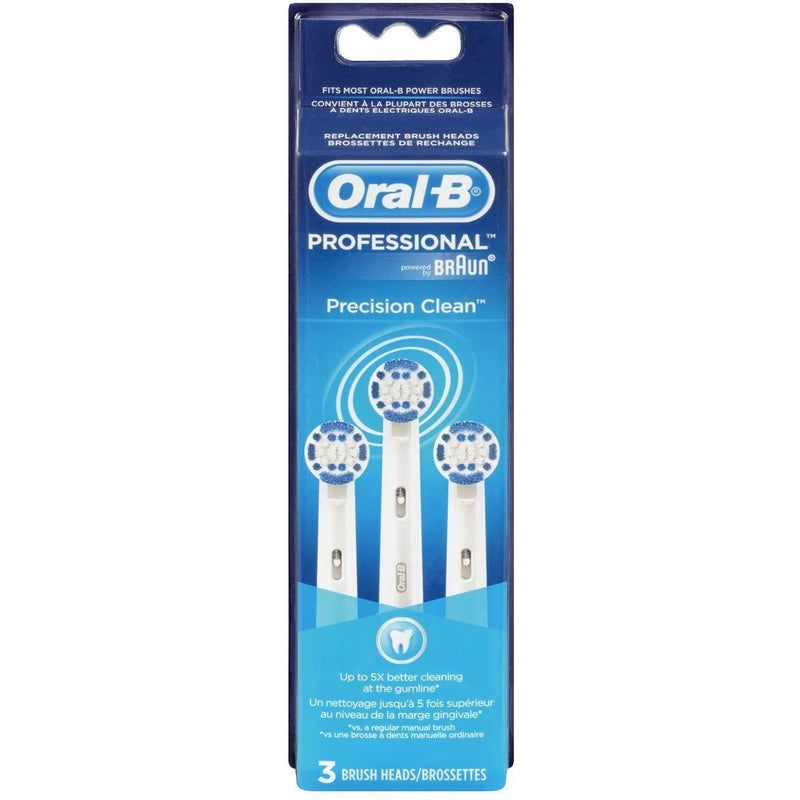 Oral B Precision Clean Electric Toothbrush Replacement Brush Heads - 3 count