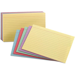 Oxford Rainbow Pack Index Cards, 100 Cards, 3