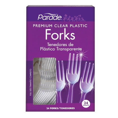 Parade Premium Clear Plastic Forks 24 count