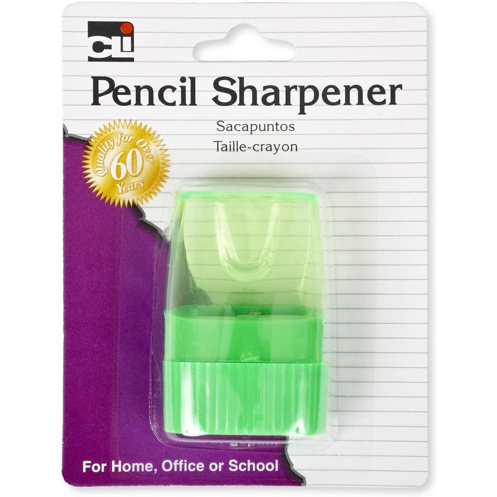 Charles Leonard Cone Receptacle Pencil Sharpener, Assorted Colors - 1 count