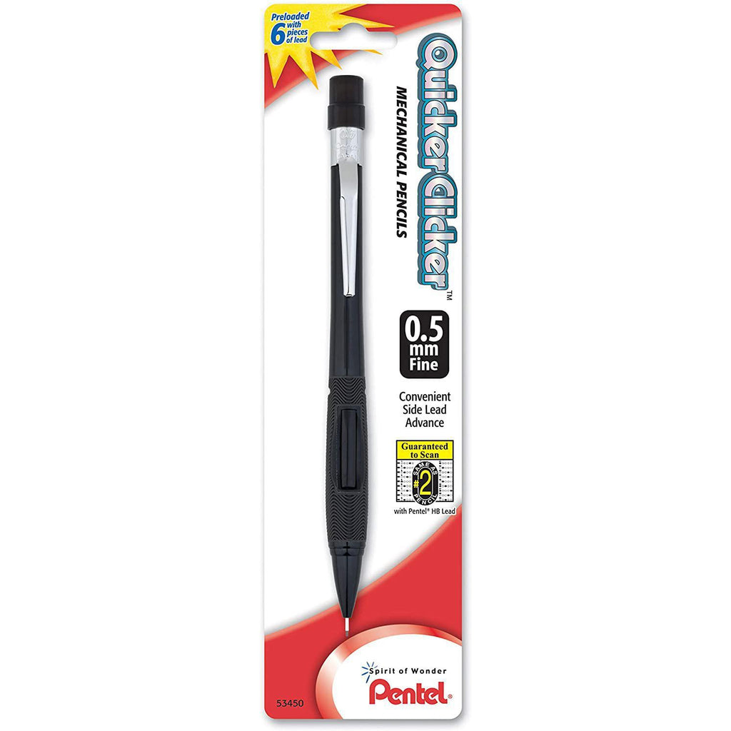 Pentel 0.5mm Transparent Quicker Clicker Automatic Pencil, 1 Count