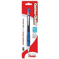 Pentel Quicker Clicker Automatic Pencil, 0.7mm, Transparent Barrel, Assorted Colors, 1 Count