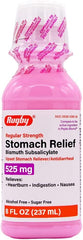 Rugby Regular Strength Upset Stomach Reliever / Antidiarrheal Bismuth Subsalicylate 525 mg - 8 Fl Oz - Relief for Heartburn, Indigestion, Nausea