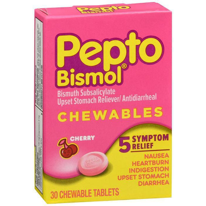 Pepto Bismol Chewable Tablets, Cherry Flavor - 30 count