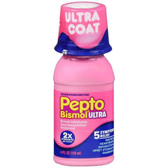 Pepto Bismol Ultra 5 Symptom Stomach Relief Liquid, Original - 4 oz