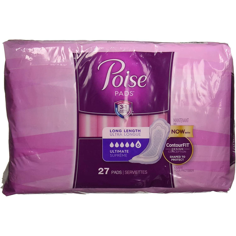 Poise Ultimate Long Pads, 27 count
