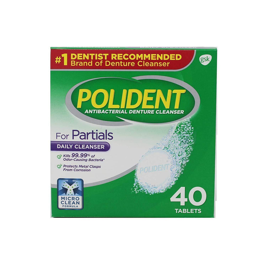 Polident Partials Denture Cleanser, 40 Count