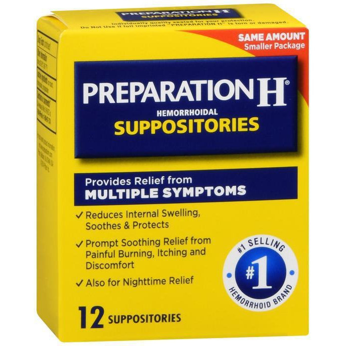 Preparation H Hemorrhoid Suppositories - 12 count