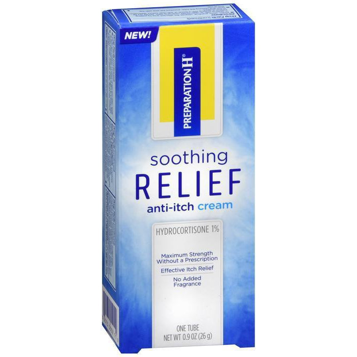 Preparation H Soothing Relief Anti-Itch Cream, 1 Tube - 0.9 oz
