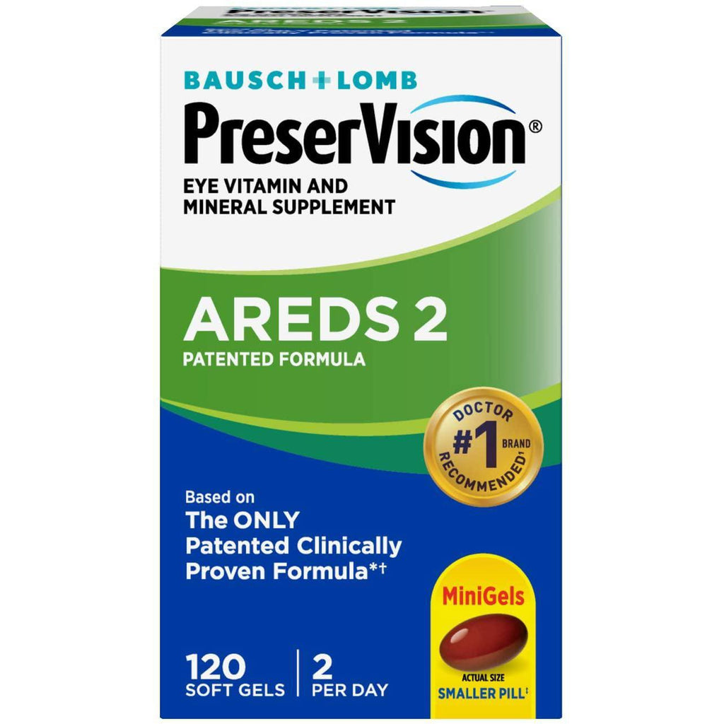 PreserVision AREDS 2 Vitamin & Mineral Supplement 120 Count Soft Gels,