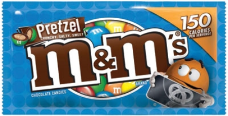 M&M's Chocolate Candies, Pretzels, 1.14 Oz., 1 Bag