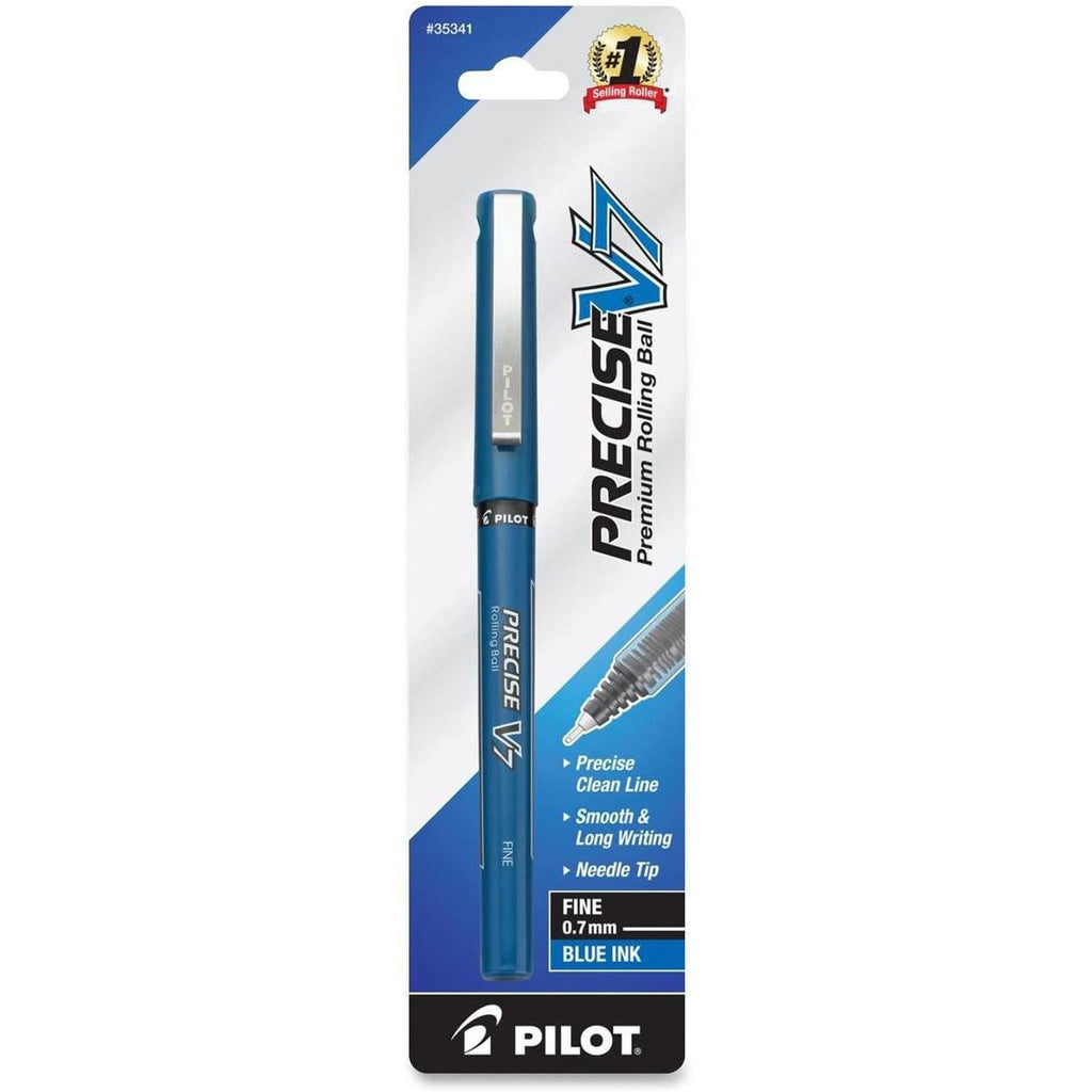 Pilot Precise V7 Stick Rolling Ball Pen, Fine Point, Blue Ink, One Count