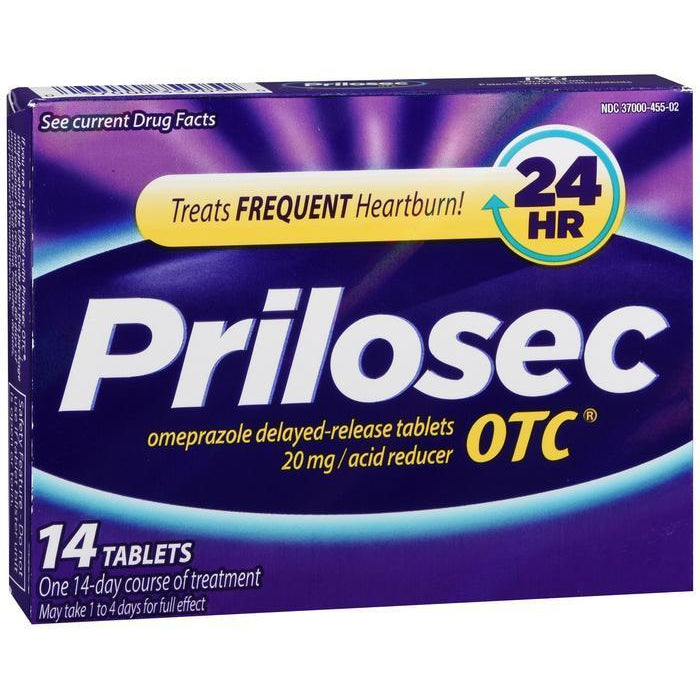 Prilosec OTC Omeprazole, Frequent Heartburn Relief Medicine & Acid Reducer - 14 Count