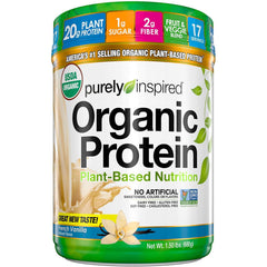 Purely Inspired Organic Protein Shake Powder (Non-GMO, Gluten Free, Vegan Friendly), French Vanilla, 1.5 lbs