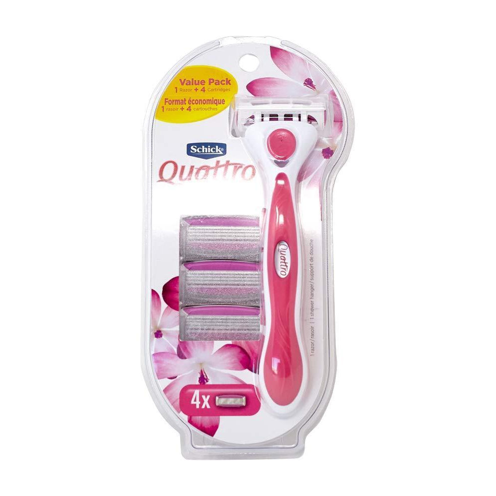 Schick Quattro for Women Value Pack with 1 Razor and 4 Razor Blade Ref ...