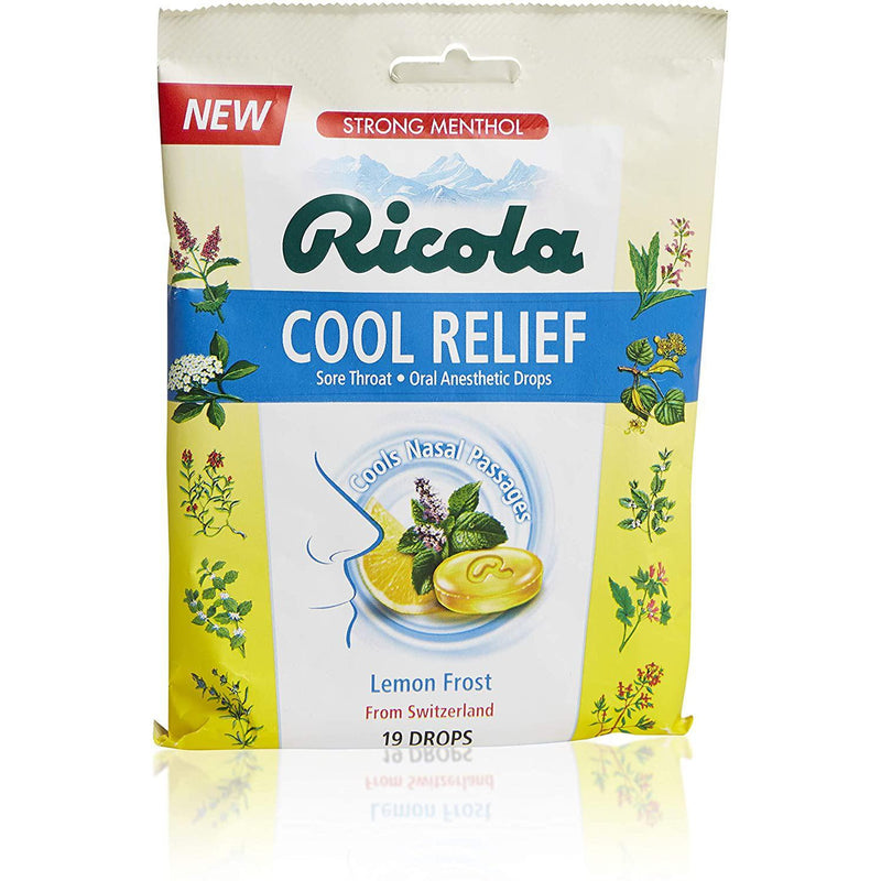 Ricola Cool Relief Throat Lozenges, Lemon Frost, 19 Drops*