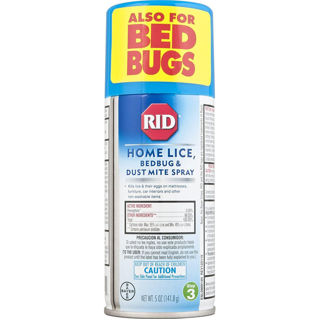 RID Home Lice, Bed Bug & Dust Mite Spray, 5 Ounces