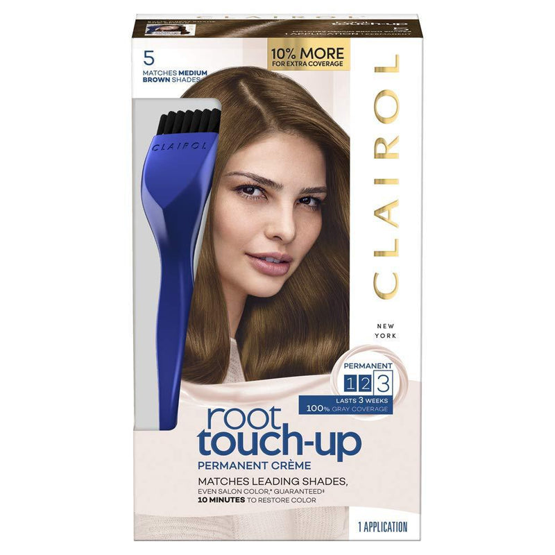 Clairol Root Touch-Up Permanent Hair Color Creme, 5 Medium Brown, 1 COUNT