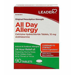 Leader All Day Allergy with 10 mg of Cetirizine Hydrochloride, 90 count*