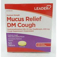 Mucus Relief Dm Cough Maximum Strength, 50 Tablets
