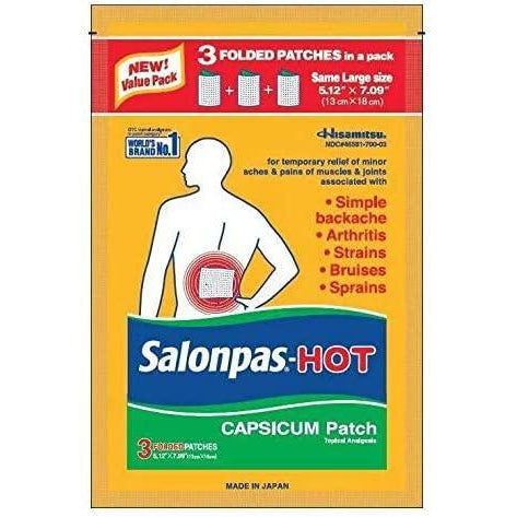 Salonpas-Hot Capsicum Patch, 3 Count