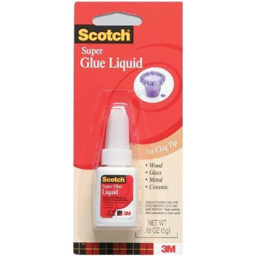 Scotch Super Glue Liquid, 0.18 Fl Oz