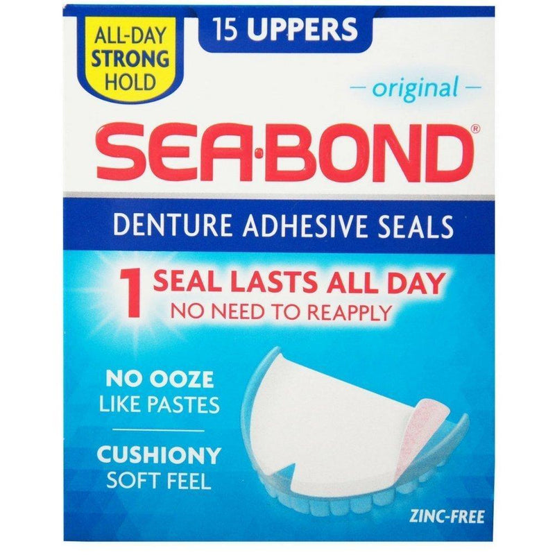 SEA-BOND Denture Adhesive Seals Uppers Original - 15 count