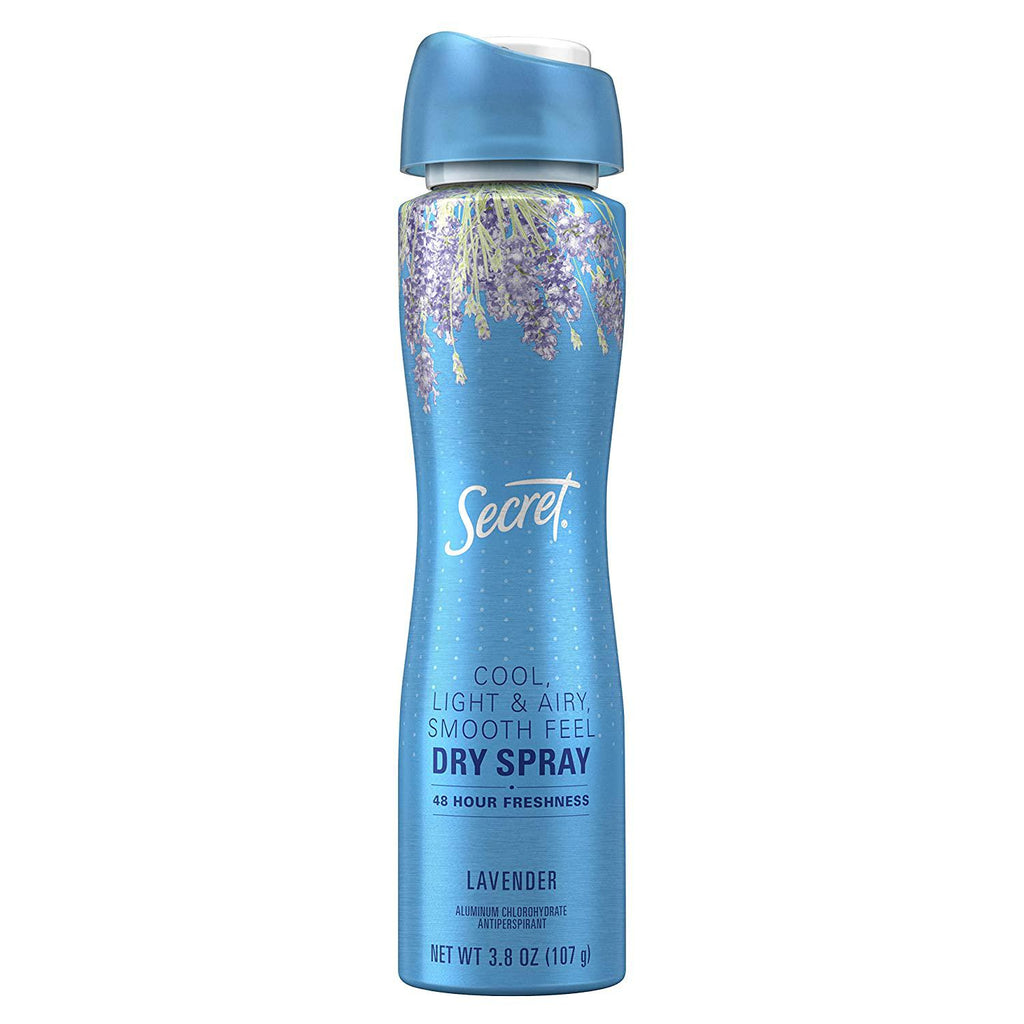 Secret Invisible Spray, Antiperspirant and Deodorant Spray for Women, Luxe Lavender Scent - 3.8 Oz