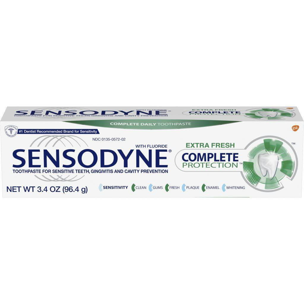 Sensodyne Complete Protection Sensitive Toothpaste For Gingivitis, Sensitive Teeth Treatment, Extra Fresh - 3.4 Oz