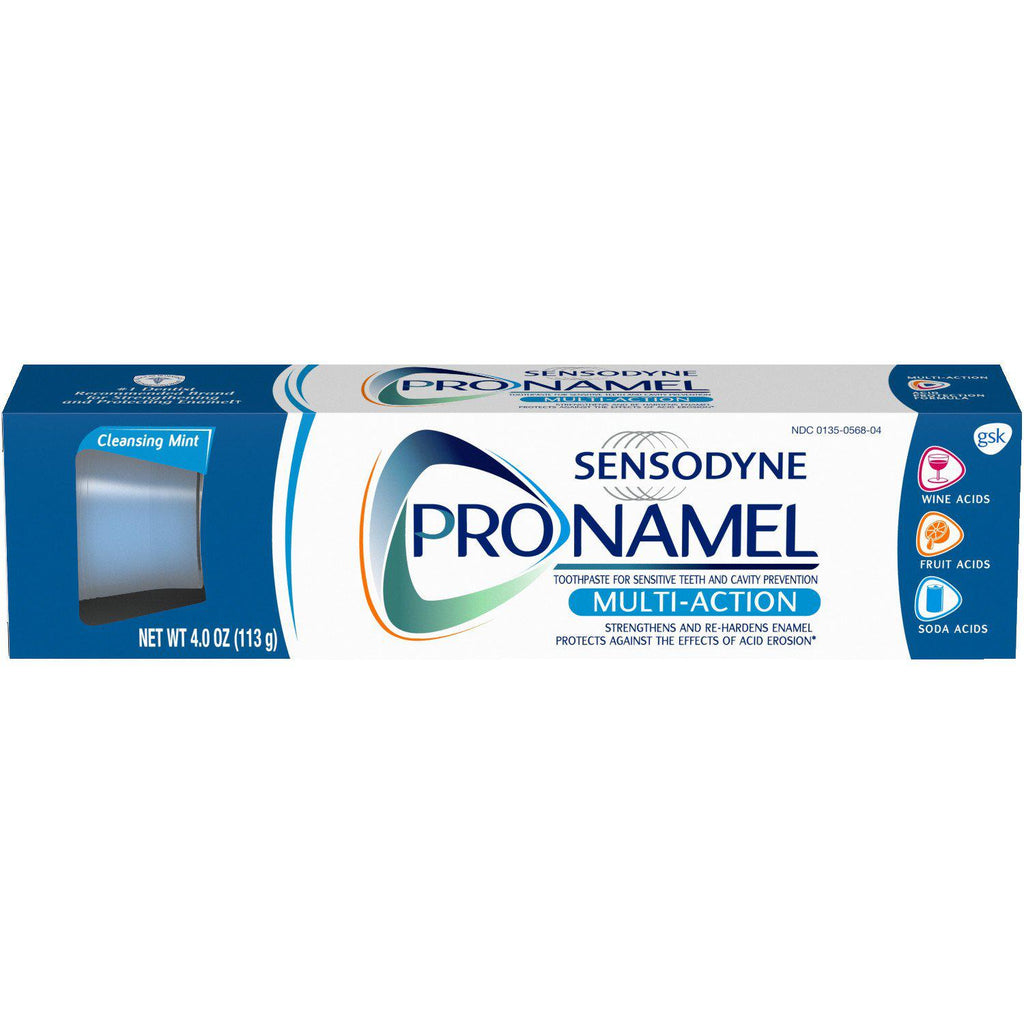 Sensodyne Pronamel Multi-Action Enamel Toothpaste for Sensitive Teeth, Cleansing Mint - 4 Oz