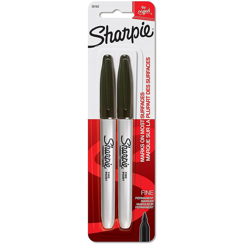 SHARPIE 2173PP Peel-Off China Markers, Black, 2-Count