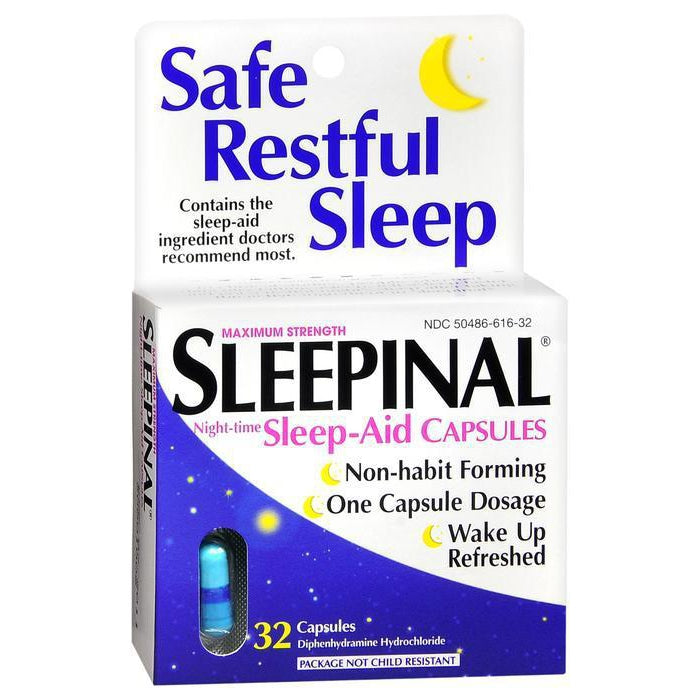Sleepinal Sleep- Aid Maximum Strength Capsules, 32 Count