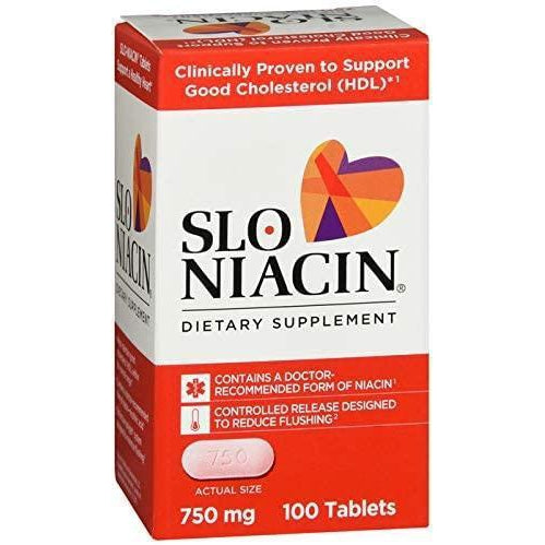 Slo Niacin 750 mg Dietary Supplement, 100 Tablets*