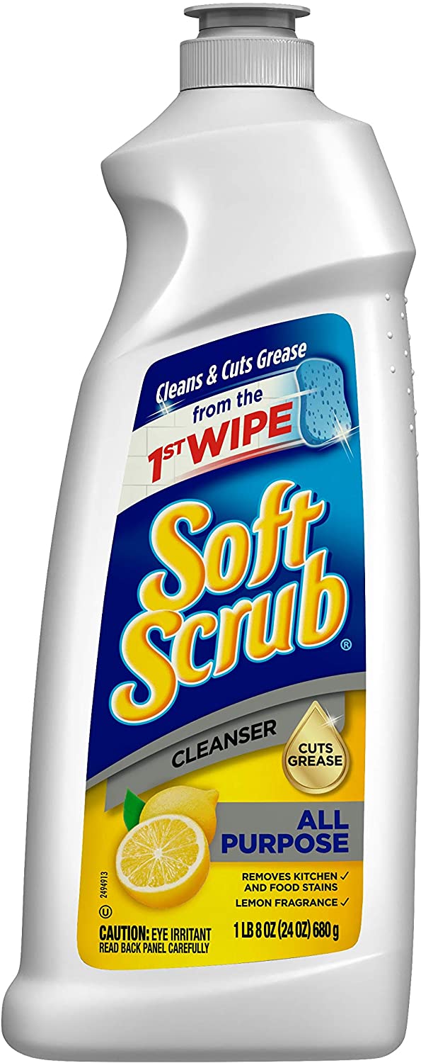 Soft Scrub All Purpose Surface Cleanser, Lemon, 24 Fl. Oz.