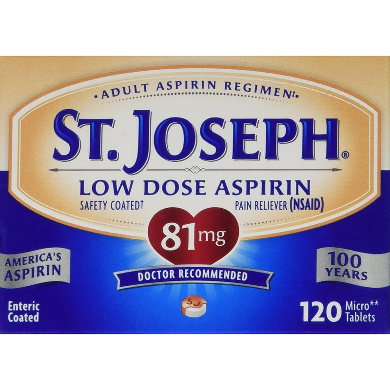 St. Joseph Low Dose Aspirin, 81mg, 120 Tablets